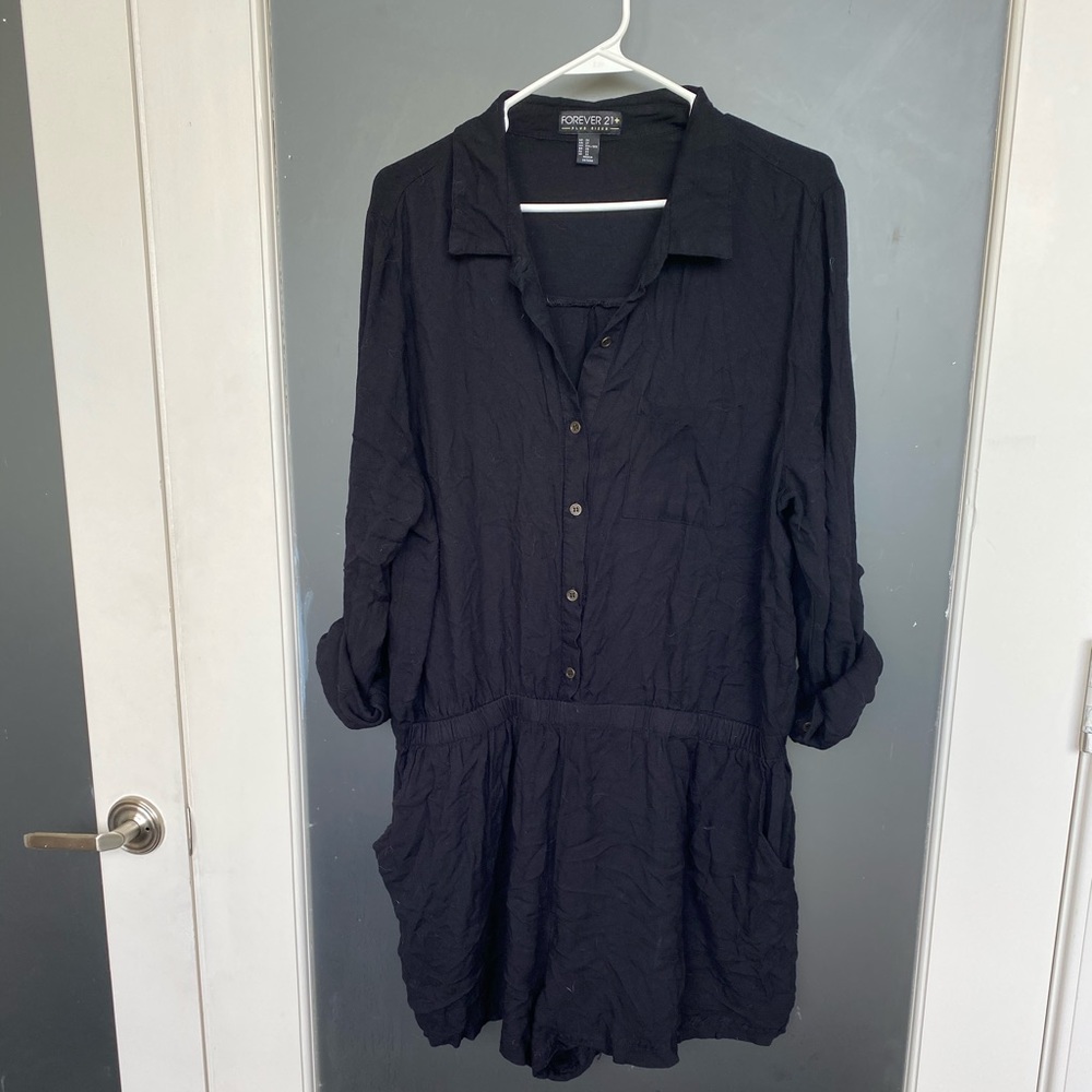 Roll sleeve romper